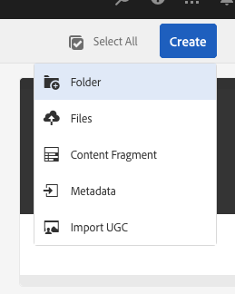 Figure 1: Create Folder