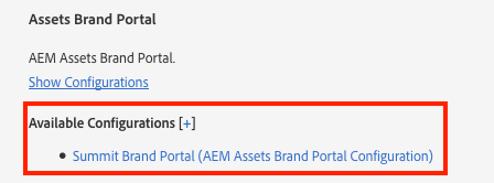 Figure 5: Assets Brand Portal