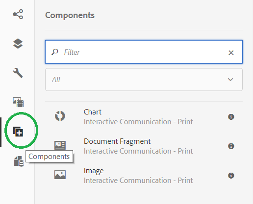 Figure 1: Interactive Communications Editor, Components Tab