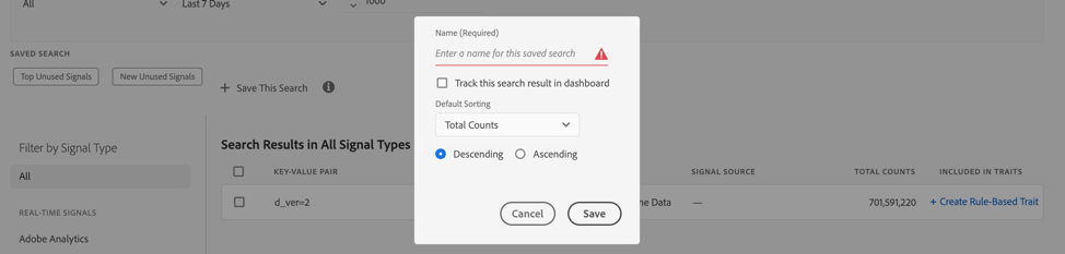 Figure 12: Save This Search dialog