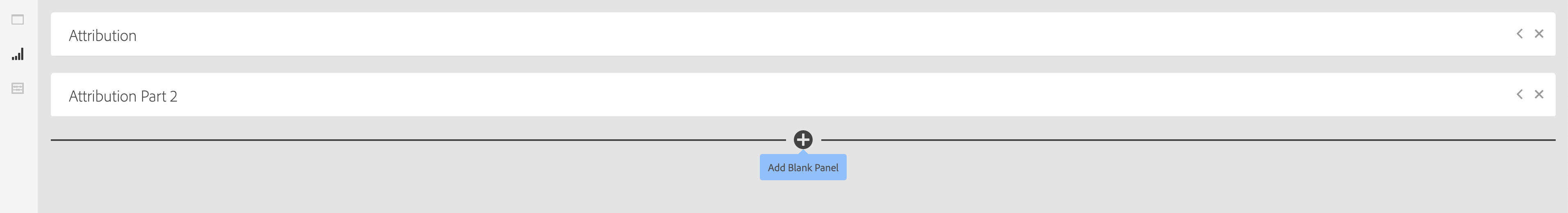 Figure 35: Add Blank Panel button