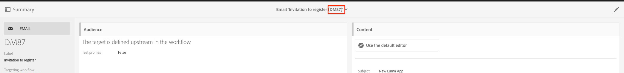 Figure 1.3.2: Email delivery ID